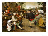 Peasants' Dance, 1568 Giclée-Druck von Pieter Bruegel the Elder