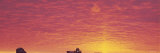 Silhouette of a Telecommunication Station at Sunset, Resolution Bay, Northwest Territories, Canada Photographic Print by Panoramic Images 