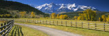 Fence along a Road, Sneffels Range, Colorado, USA Photographic Print by Panoramic Images 