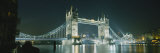 Bridge Lit Up at Night, Tower Bridge, London, England Photographic Print by Panoramic Images 