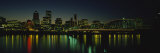 Buildings Lit Up at Night, Willamette River, Portland, Oregon, USA Photographic Print by Panoramic Images 