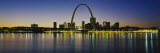 City Lit Up at Night, Gateway Arch, Mississippi River, St. Louis, Missouri, USA Photographic Print by Panoramic Images 