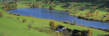 Cottages Around a Lake, Lake Huttensee, Cantone Zurich, Switzerland Photographic Print by Panoramic Images 