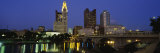 Buildings Lit Up at Night, Columbus, Scioto River, Ohio, USA Photographic Print by Panoramic Images 