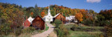 Village in Autumn, Waits River, Vermont, USA Photographie par Panoramic Images 