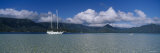 Sailboat in a Bay, Kaneohe Bay, Oahu, Hawaii, USA Photographic Print by Panoramic Images 