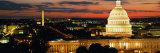 City Lit Up at Dusk, Washington D.C., USA Photographic Print by Panoramic Images 