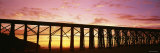 Silhouette of a Railway Bridge, Fort Bragg, California, USA Lámina fotográfica por Panoramic Images