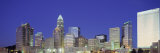 Cityscape at Night, Charlotte, North Carolina, USA Photographic Print by Panoramic Images 