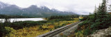 Railroad Track Passing through a Landscape, Yukon Railroad, Summit Lake, White Pass, Alaska, USA Photographic Print by Panoramic Images 