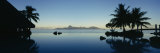 Silhouette of a Tourist Resort, Tahiti Beachcomber Resort, Papeete, Tahiti, French Polynesia Reprodukcja zdjęcia autor Panoramic Images