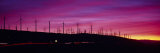 Wind Turbines in a Row at Dusk, Palm Springs, California, USA Photographic Print by Panoramic Images 