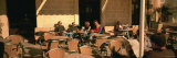 Tourists in a Cafe, Sitges Beach, Catalonia, Spain 写真プリント - パノラマ写真・