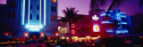 Hotel Lit Up at Night, Miami, Florida, USA Photographic Print by Panoramic Images 