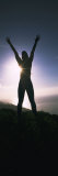 Young Woman Exercising on a Hill Photographic Print by Panoramic Images 