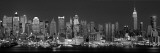 West Side Skyline at Night in Black and White, New York, USA Photographic Print by Panoramic Images 