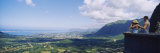 Couple Standing at a Roadside Lookout, Oahu, Hawaii, USA Photographic Print by Panoramic Images 