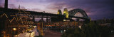 Bridge Lit Up at Night, Sydney Harbor Bridge, Sydney, New South Wales, Australia Photographic Print by Panoramic Images 