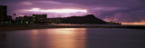 Silhouette of Buildings on the Beach, Diamond Head, Waikiki Beach, Oahu, Hawaii, USA Photographie par Panoramic Images 
