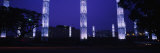 Light Sculptures Lit Up at Night, Lax Airport, Los Angeles, California, USA Photographic Print by Panoramic Images 