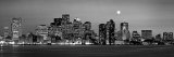 Boston la nuit en noir et blanc, Massachusetts, Etats-Unis Photographie par Panoramic Images 