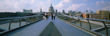 Tourists Crossing a Bridge, Millennium Bridge, London, England Photographic Print by Panoramic Images 