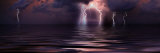 Lightning over the Sea Photographic Print by Panoramic Images 