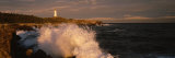 Waves Breaking on the Rocks near Louisbourg Lighthouse, Cape Breton Island, Nova Scotia, Canada Lámina fotográfica por Panoramic Images