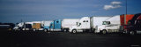 Semi-Trucks Parked on a Road, Ohio, USA Fotografisk tryk af Panoramic Images