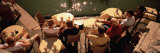 Tourists Sitting along a Canal, Venice, Italy 写真プリント - パノラマ写真・