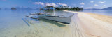 Fishing Boat Moored on the Beach, Palawan, Philippines Photographic Print by Panoramic Images 