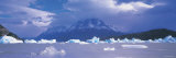 Cloudy Sky over Mountains, Lago Grey, Torres del Paine National Park, Patagonia, Chile Photographic Print by Panoramic Images 