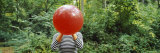 Woman Blowing a Balloon, Germany Photographic Print by Panoramic Images 