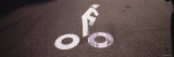 Bicycle Painted on the Road Photographic Print by Panoramic Images 