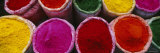 Various Powder Paints, Braj, Mathura, Uttar Pradesh, India Photographie par Panoramic Images 