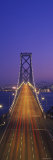Suspension Bridge Illuminated at Night, Bay Bridge, San Francisco, California, USA Photographic Print by Panoramic Images 