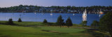Golf Course at a Riverbank, Bluenose Golf Club, Lunenburg Harbor, Lunenburg, Nova Scotia, Canada Photographic Print by Panoramic Images 