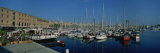 Sailboats at a Harbor, Barcelona, Catalonia, Spain Photographic Print by Panoramic Images 