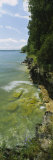 Rock Formations along a Lake, Cave Point Country Park, Lake Michigan, Door County, Wisconsin, USA Photographic Print by Panoramic Images 