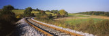 Railroad Track Passing through a Landscape, Germany Photographic Print by Panoramic Images 