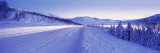 Highway Running through a Snow Covered Landscape, Akureyri, Iceland Photographic Print by Panoramic Images 