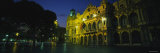 Building Lit Up at Night, Barcelona, Catalonia, Spain Photographic Print by Panoramic Images Building Lit Up at Night, Barcelona, Catalonia, Spain Photographic Print by Panoramic Images