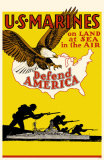 US Marines Defend America Masterprint