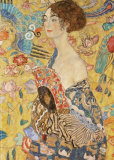 Lady with a Fan Plakater av Gustav Klimt