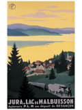 Jura-Lac de Malbuisson Giclée-tryk af Roger Broders