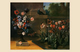 Vase de Fleurs et Parterre de Tulipes, 1744 Posters by Jean-Baptiste Oudry