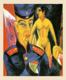 Self-Portrait as a Soldier, c.1915 Arte por Ernst Ludwig Kirchner