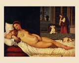 La Venus d'Urbin Poster by Titian (Tiziano Vecelli) 