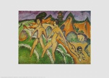 Nude Walking into the Sea, 1912 Poster by Ernst Ludwig Kirchner