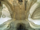 Abstract View of Painted Cliffs, Triassic Sandstone 210-250myo, Maria Island, Tasmania, Australia Photo by Pete Oxford